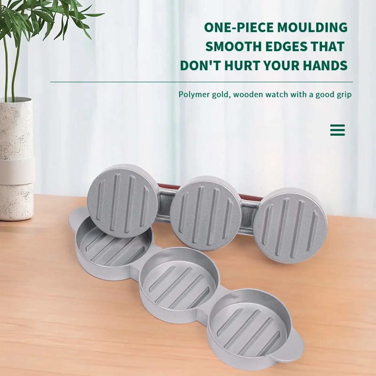 304 Stainless Steel Burger Press & Patty Maker – Perfect for Thin Burgers & DIY Patties