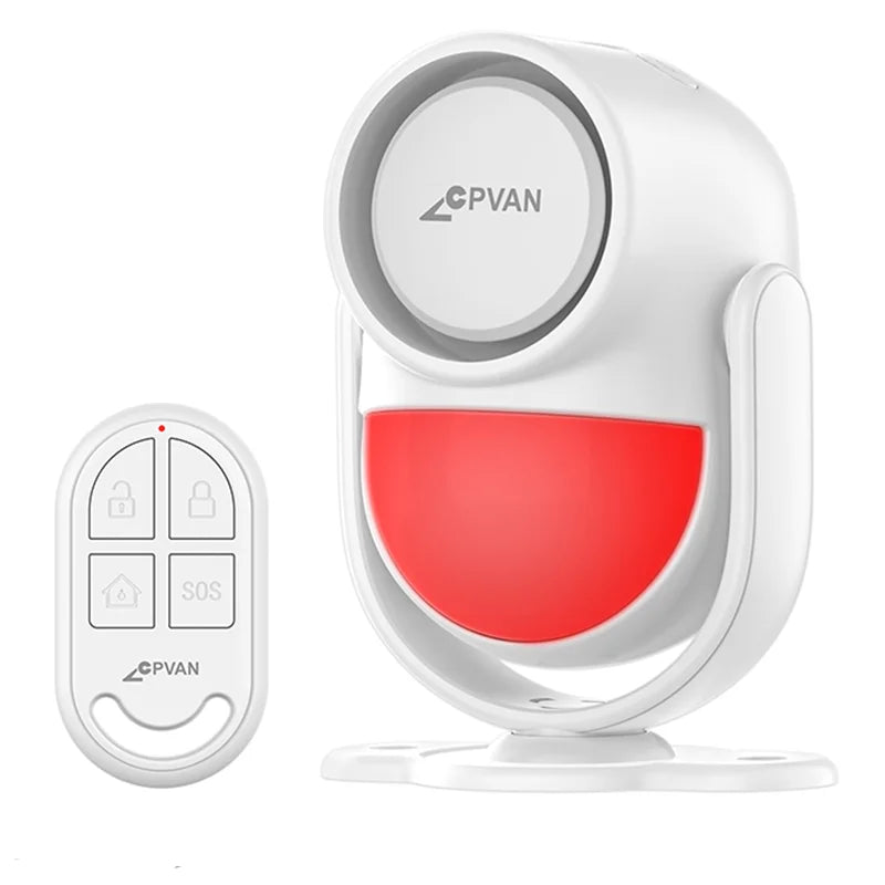 🚨 CPVAN Infrared Motion Detector – Wireless 433MHz PIR Sensor with 125dB Sound Alarm for Home Security