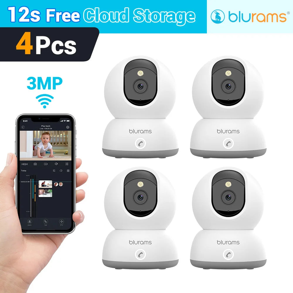 Blurams Baby Monitor Camera – 2K HD Smart Home Security Camera with Motion Detection, Two-Way Audio & Night Vision, Easy Setup