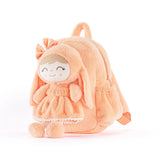 Gloveleya Snow Plush Rabbit Backpack – Orange Edition | Soft Animal Baby Bag for Toddlers & Baby Shower Gift