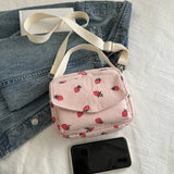 Corduroy Cartoon Shoulder Bag – Adjustable Strap Cute Sling Bag for Shopping, Work, Dates & Parties 👜✨