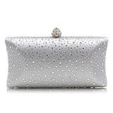 Women’s Fashion Rhinestone Clutch – Shiny PU Leather Handbag & Crossbody Shoulder Bag for Weddings & Parties
