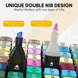 80-Color Dual-Head Art Marker Pen Set – Sketch, Manga & Drawing for Artists & Students 🎨