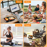 20PCS Disposable Two-Compartment Lunch Boxes – Stackable Microwave-Safe Food Containers