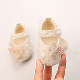 Adorable Baby Girl Bow Flats – Petal Design Infant Shoes with Soft Sole for Parties, Festivals & Baby Showers