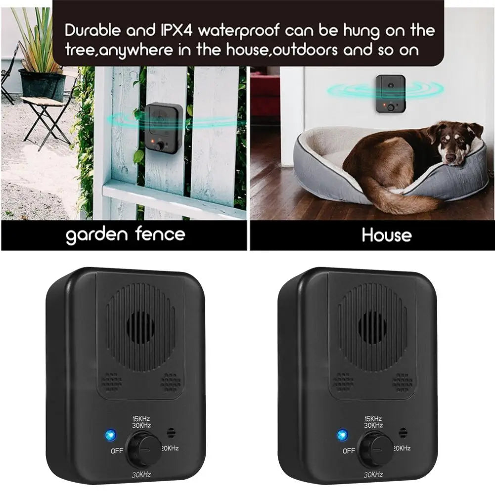Outdoor Ultrasonic Anti-Bark Device – Waterproof Dog Bark Suppressor & Repeller for Behavior Training and Noise Control