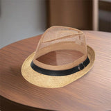Men’s Classic Straw Panama Hat – Wide Brim Lightweight Sun Hat with Breathable Design for Summer & Beach Vacations