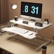 MLG 32-Inch Desk Converter – Height Adjustable Sit-to-Stand Riser with Wide Keyboard Tray for Dual Monitor & Laptop Setup
