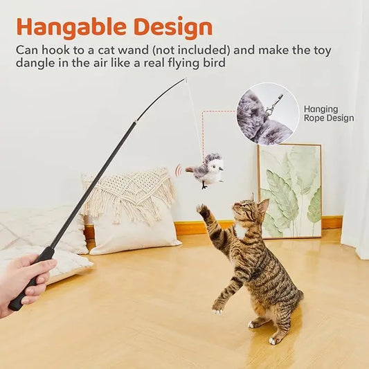 Flapping Bird Cat Toy – Interactive Catnip Kicker Toy for All Breeds, Realistic Motion Playtime Entertainment for Cats