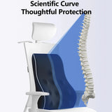 Lumbar Support Pillow – Memory Foam Back Cushion for Car, Office & Gaming Chairs, Soft Ergonomic Waist Support