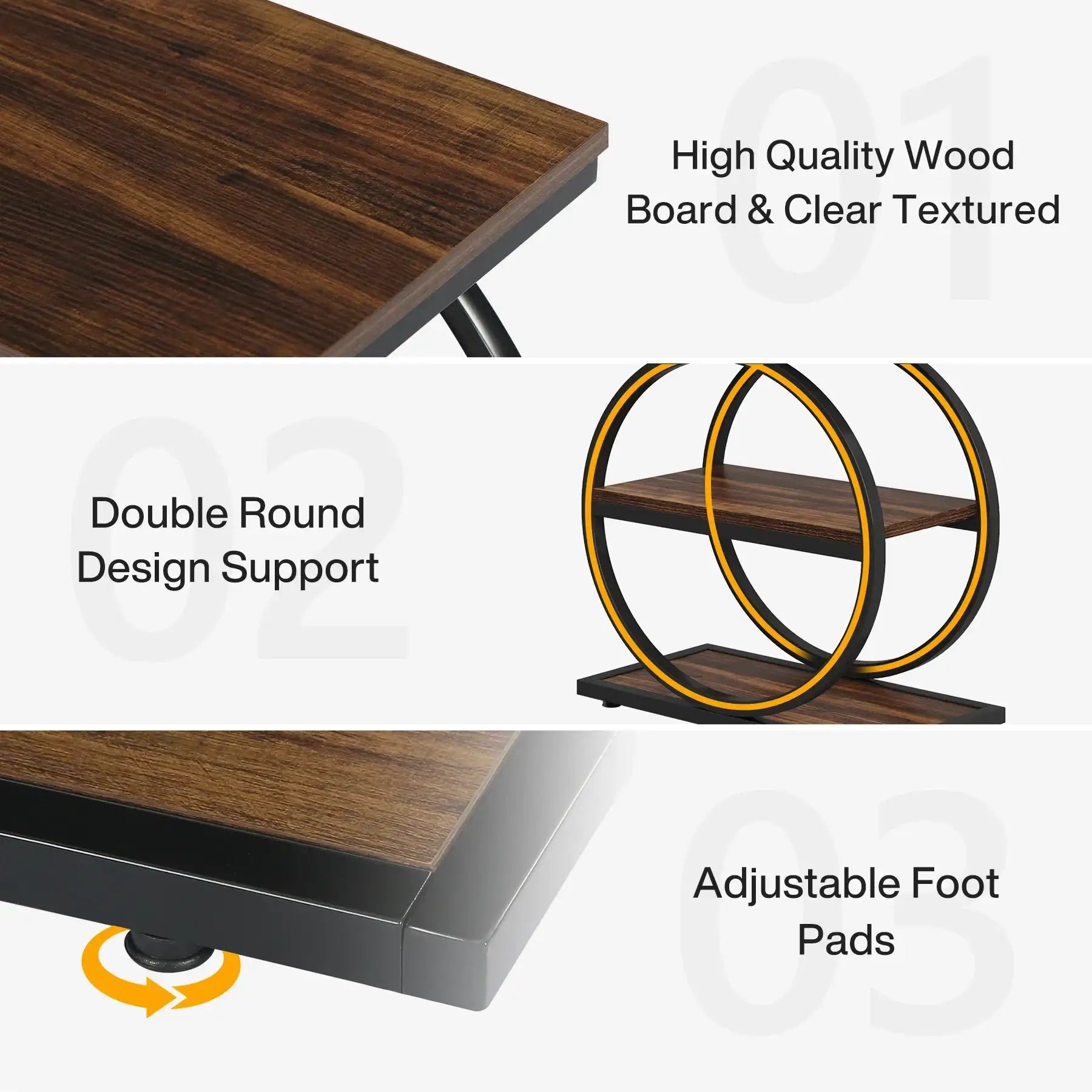 Tribesigns Narrow End Table with 3 Storage Shelves – Wooden Industrial Side Table for Sofa & Living Room