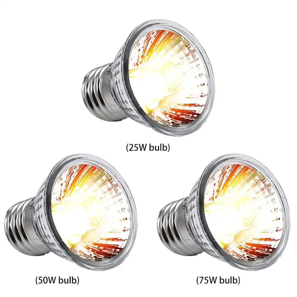 UVA + UVB Pet Reptile Heating Lamp – 25W/50W/75W Heat Light Bulb for Turtles, Lizards & Amphibians, Full Spectrum Sunlamp for Terrariums