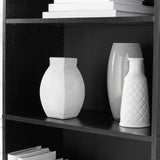 5-Shelf Bookcase with Adjustable Shelves, True Black Oak - PulinGO