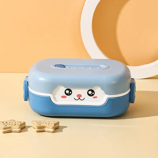 Charming Anime Cartoon Rectangular Leak-Proof Bento Lunch Box for Kids – Microwave Safe