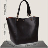 2-Piece Retro Tote Bag Set – Large-Capacity Women’s Shoulder Handbags, Simple & Stylish Design for Daily Use and Travel