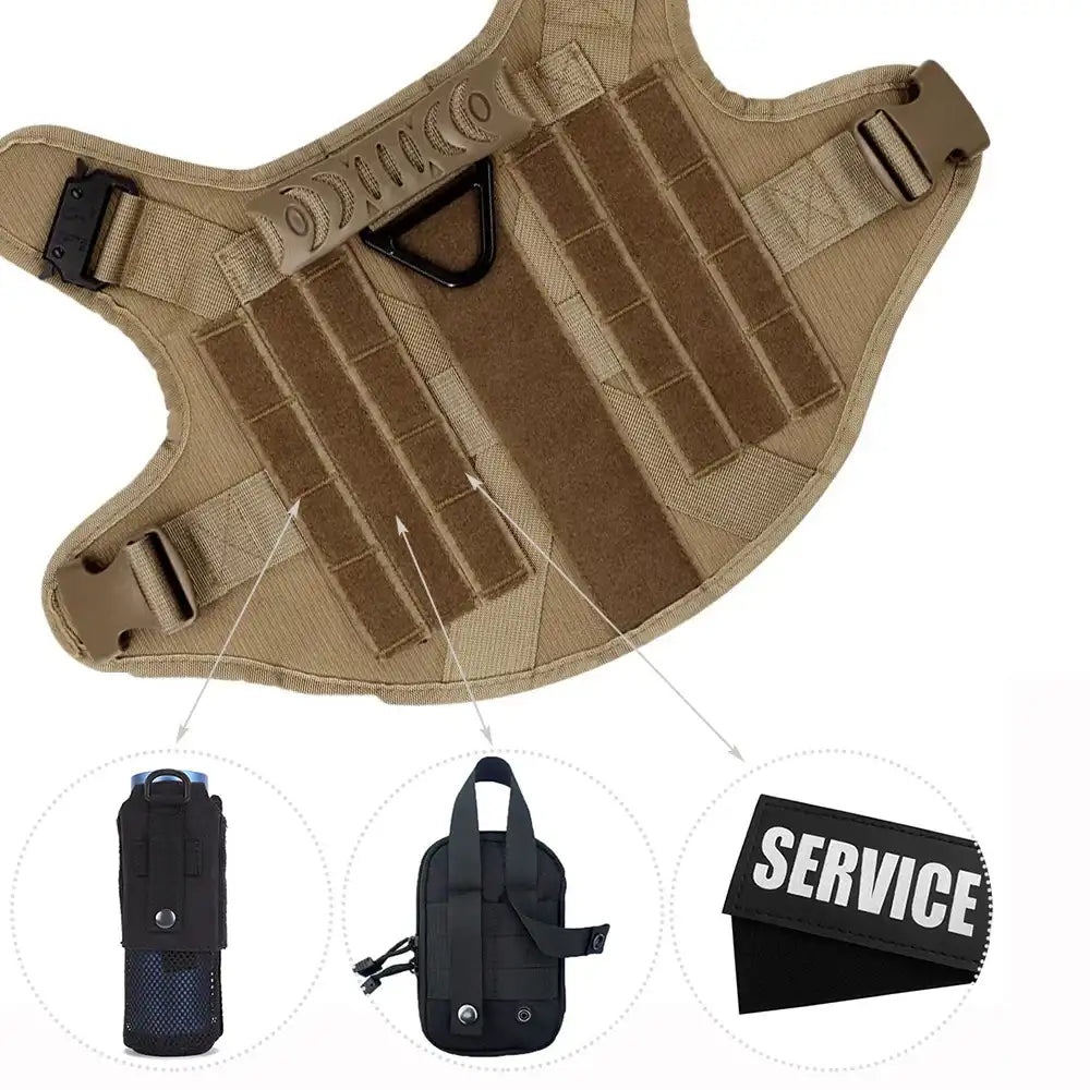Large Dog Harness & Leash Set – Training & Walking Vest with Collar for German Shepherd, Malinois & Medium/Large Dogs