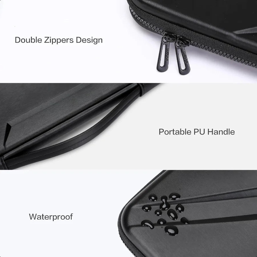 15–16″ Laptop Hard Case – Waterproof Shockproof EVA Protective Bag for HP, Dell & MacBook with Artistic Geometric Design