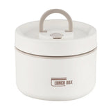 Round Leak-Proof Thermal Lunch Box with Lid & Folding Handle – For Kids, Students & Adults