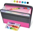 Expandable File Organizer with Security Zipper – 12-Pocket Document Folder with Front Pen Holder for Office & School