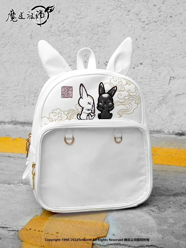 Mo Dao Zu Shi Anime Backpack – Cute Cosplay Student Shoulder Bag | Wei Wuxian & Lan Wangji Rabbit Design School Daypack