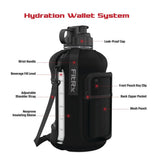 Half-Gallon / 68 oz Reusable Water Bottle with Neoprene Sleeve & Carry Strap – Large Capacity Portable Jug for Adults