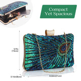Retro Flicker Evening Banquet Clutch Bag for Women – Chain Crossbody Prom & Party Shoulder Purse