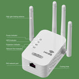 1200Mbps WiFi Extender – Dual-Band (2.4GHz/5GHz) Signal Booster with WAN/LAN Port & Amplifier for Home & Small Office
