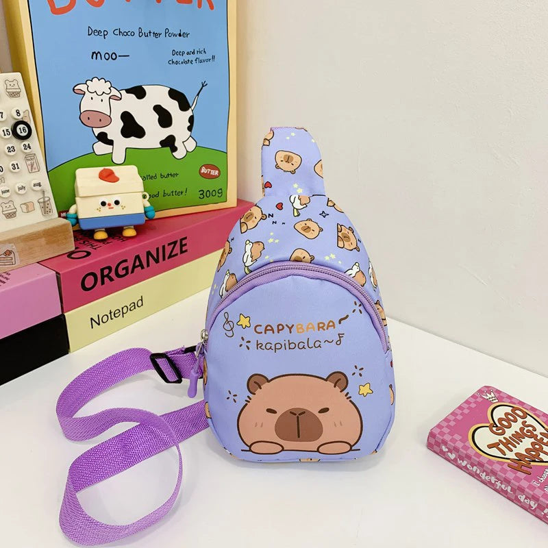 Capybara Doll Crossbody Bag – Adorable Kawaii Chest Pouch for Kids