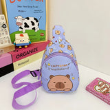 Capybara Doll Crossbody Bag – Adorable Kawaii Chest Pouch for Kids