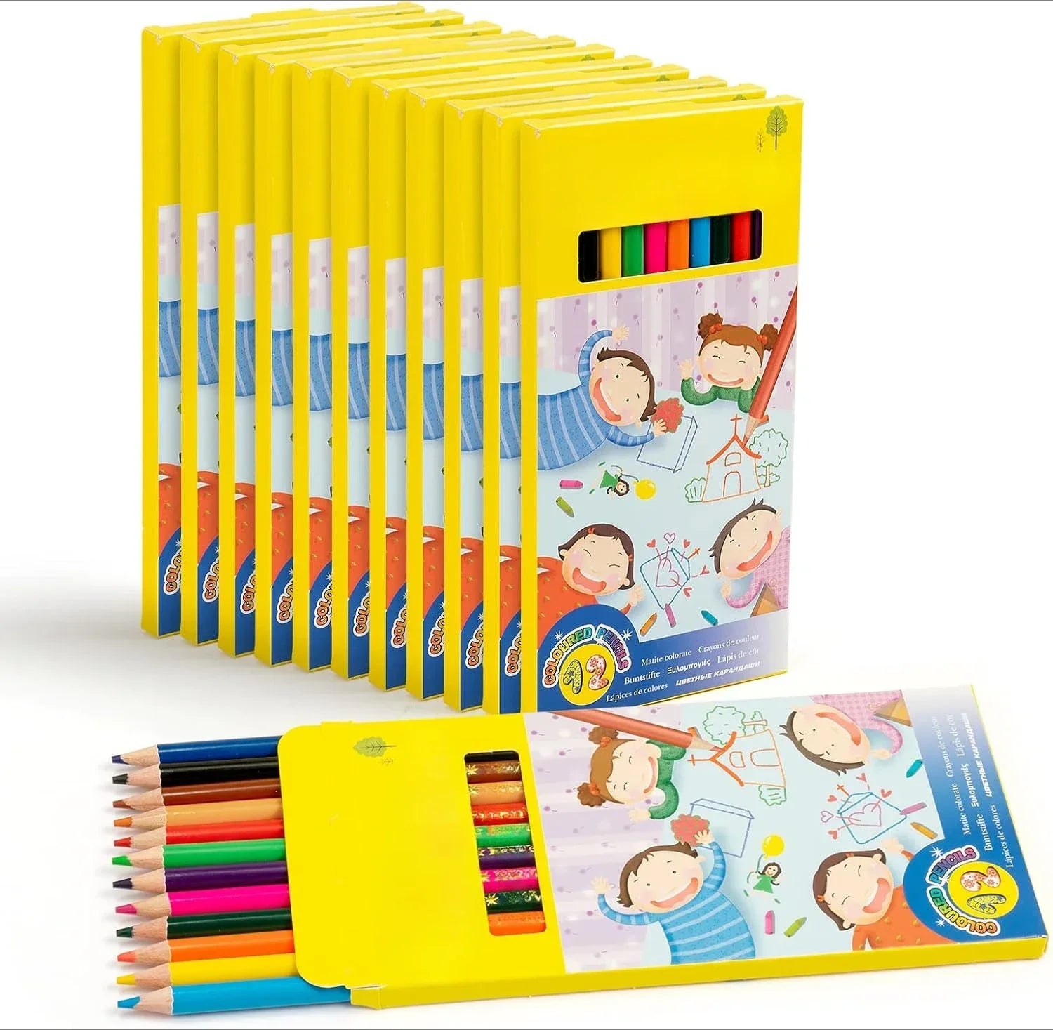 12-Count Colored Pencils – Presharpened Color Pencil Classroom Set