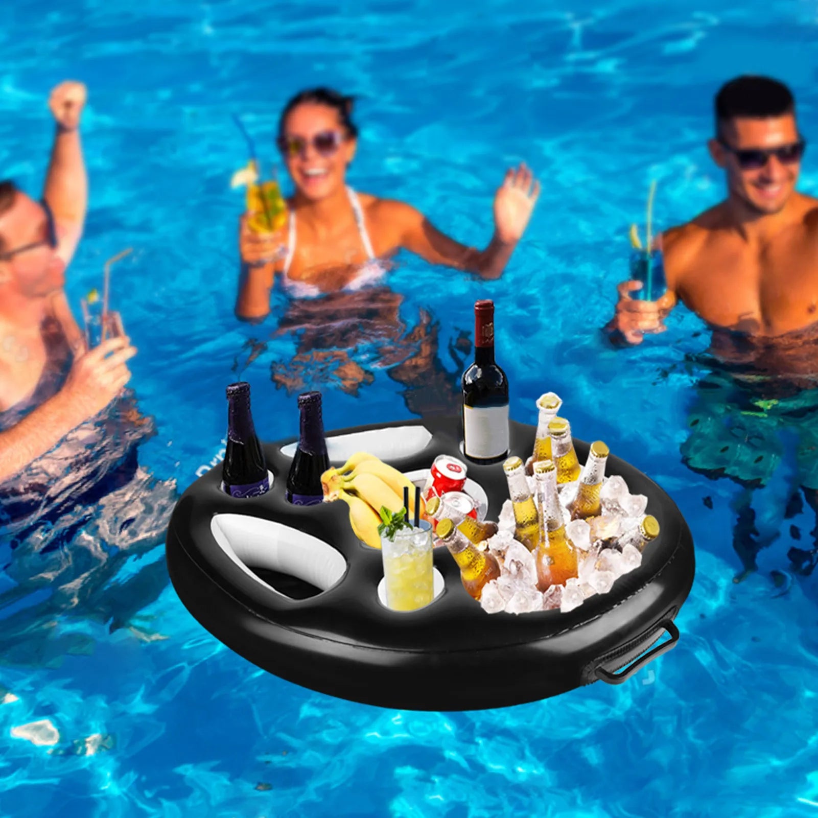 Inflatable Pool Drink Holder – Floating Cup Pad & Beverage Stand for Swimming Pools, Beaches & Kids’ Fun