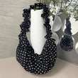 Polka Dot Chic Under-Arm Shoulder Bag for Women – Large Capacity Pleated “Dumpling” Tote for Party & Vacation