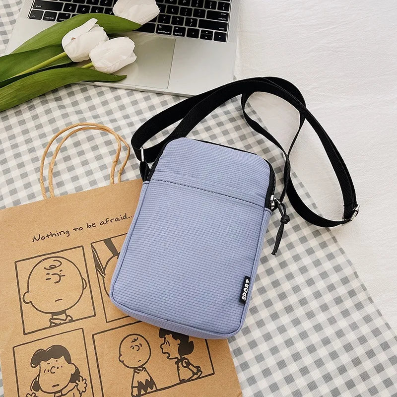 Women’s Casual Mobile Phone Crossbody Bag — Simple Vertical Shoulder Messenger Purse