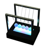 Newton’s Swing Ball LED Light-Up – Science Desk Toy & Balance Ornament for Kids, Home & Office Decoration