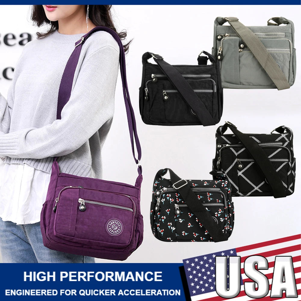 2025 Women’s Waterproof Nylon Crossbody Bag – Casual Shoulder Messenger Travel Purse with Lightweight Design