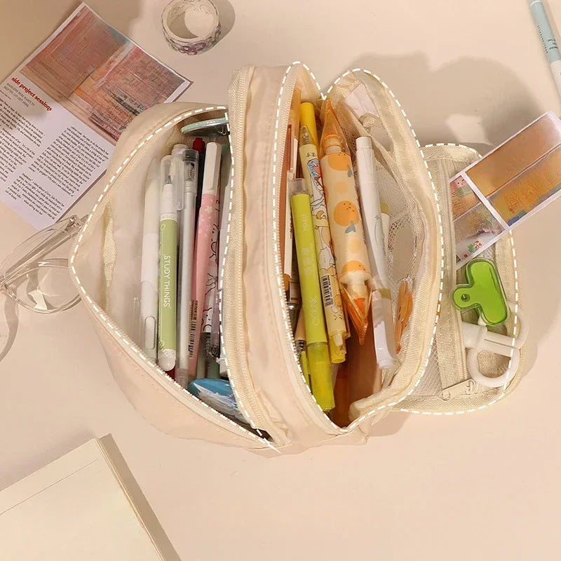 Dirty-Proof Large Capacity Pencil Bag – Aesthetic School Pen Case for Boys & Girls