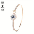 S925 Silver Sunflower Moissanite Bracelet – Unisex 6.5mm Gemstone Jewelry Gift 🌻✨