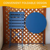 “3-Piece Folding Bistro Set – Weather-Resistant Table & 2 Chairs for Patio, Yard & Garden Conversation Spaces”