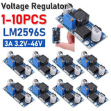 LM2596 DC-DC Step-Down Power Supply Module – Adjustable Voltage Regulator 3A Output for Arduino, 24V/12V/5V/3V Electronics Projects (1–10PCS)