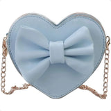 Girls Bowknot Mini Coin Purse – Heart Shape Crossbody Handbag, Shoulder Bag & Wallet by GoClothod