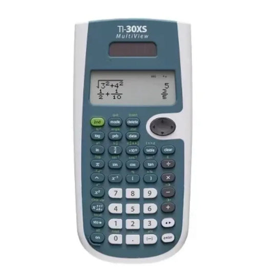 Texas Instruments TI-30XS MultiView Scientific Calculator – Four-Line Display, Solar & Battery, Exam-Approved