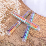 6-in-1 Multicolor Ballpoint Pens – 0.5 mm Retractable Pens with 6 Colors, Transparent Barrel (6-Pack)