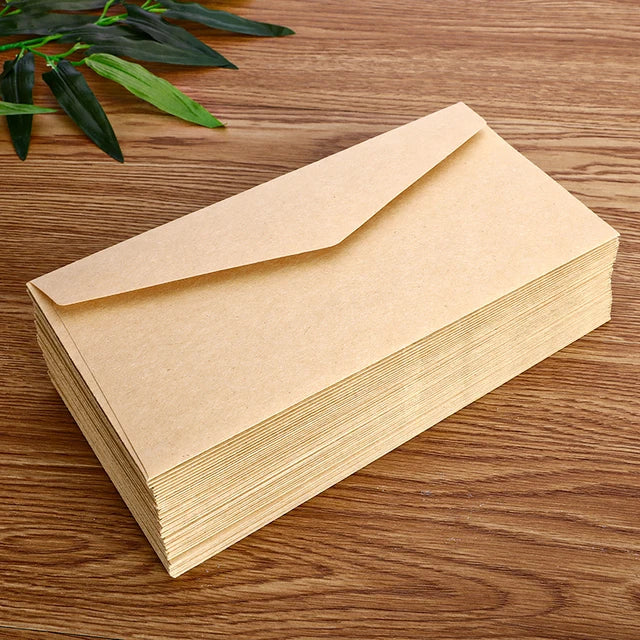 1/6/12 Pack Mini Paper Window Envelopes – White, Black & Kraft Blank Envelopes for Wedding Invitations & Gifts
