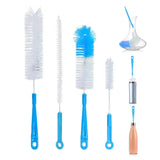 Multi-Purpose Bottle Cleaning Brush Set – Long Handle & Soft Flexible Bristles, 4-Piece