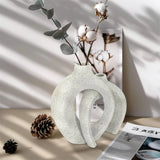 2PCS Hollow Snuggle Resin Vase Set – Nordic Decorative Flower Vases for Modern Home & Office Décor