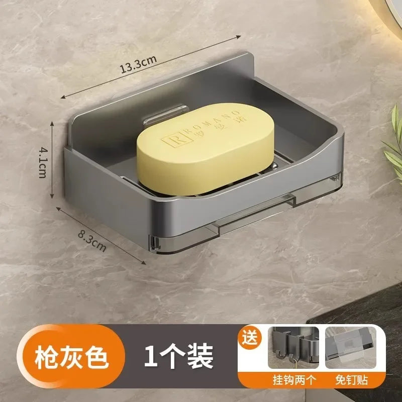 Wall-Mounted Self-Draining Soap Dish – No Water Accumulation Holder for Bathroom & Kitchen
