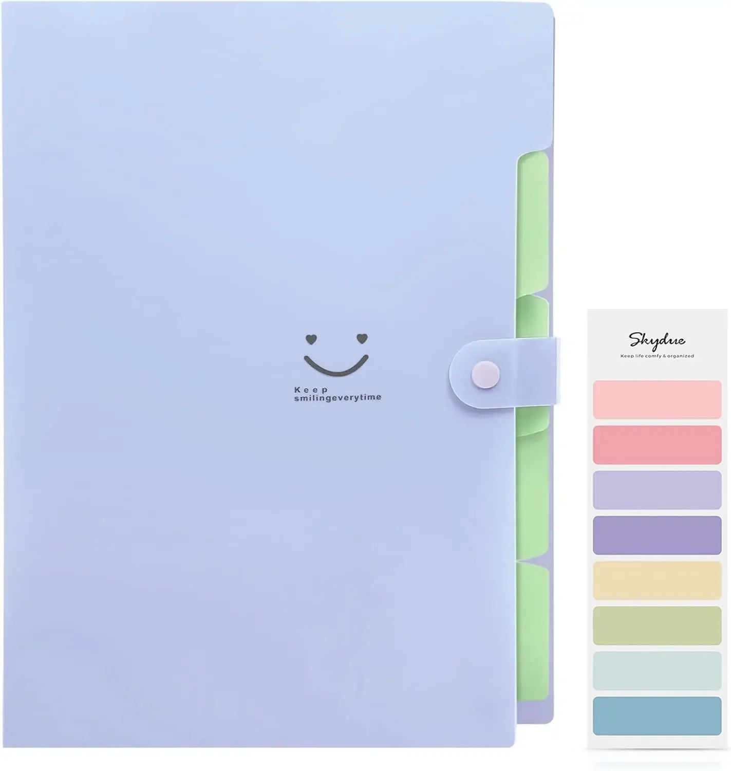 A4 Expanding File Folder – Portable Pocket Organizer with Multiple Sections for School, Office & Home (Purple)