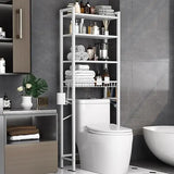4-Tier Over-the-Toilet Storage Rack – Freestanding Bathroom Organizer with Adjustable Shelves & Basket