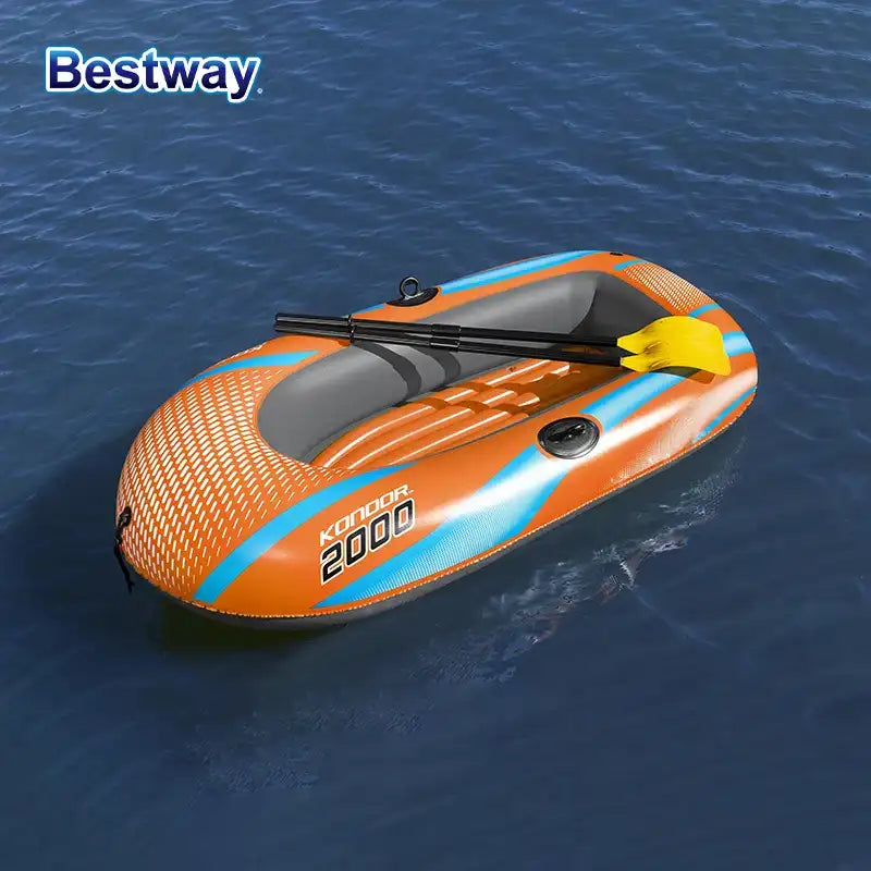 Bestway 61142 Heavy-Duty Inflatable Kayak for 1-3 Persons – Durable PVC Adventure Boat