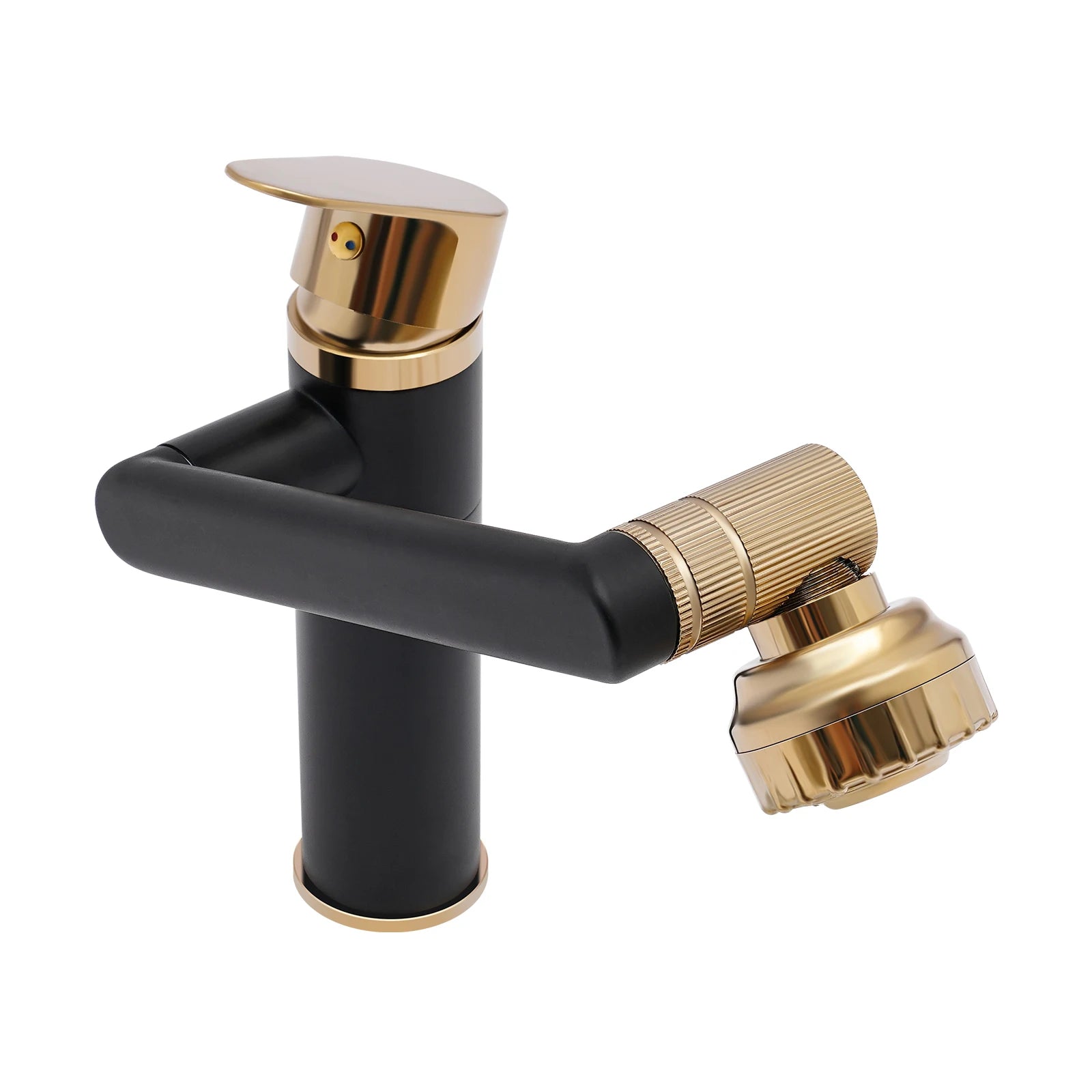 Bathroom Sink Faucet – 360° Swivelling Mixer with Dual Water-Outlet Modes & Hose Connection